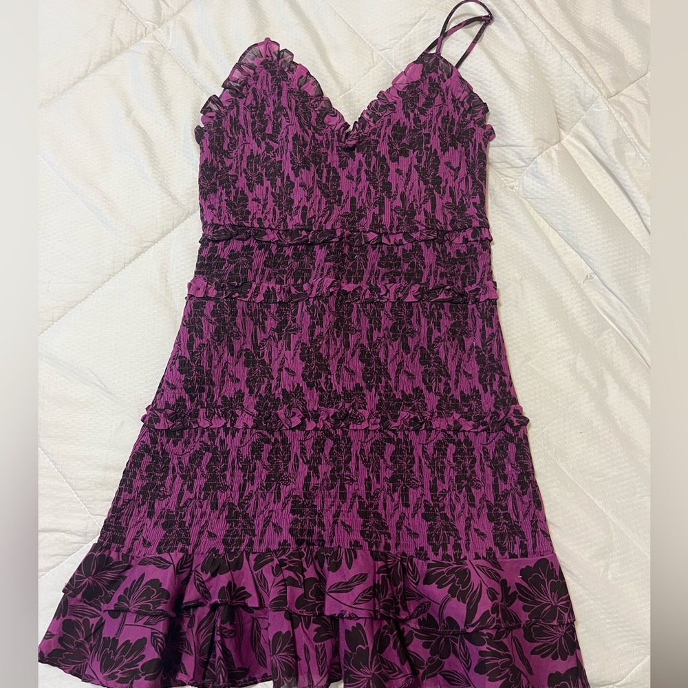 Ruffled patterned dress